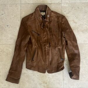 Brown Fitted Leather Jacket